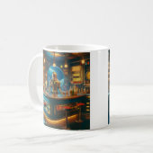 Mug Robot Barman dans le bar interstellaire démodé de  (Devant gauche)