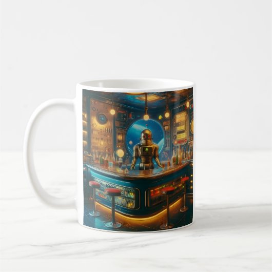 Mug Robot Barman dans le bar interstellaire démodé de  (Gauche)
