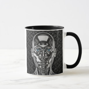 Mug Robot chromé futuriste