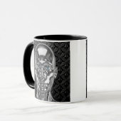 Mug Robot chromé futuriste (Devant gauche)