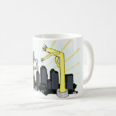 Mug Robot contre l'homme gonflable de tube (Devant droit)