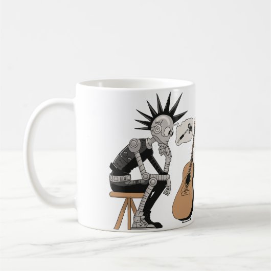 Mug Robot de musique confus (Gauche)