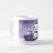 Mug Robot Drinking Coffee, Classic Mug, 11 oz (Devant gauche)