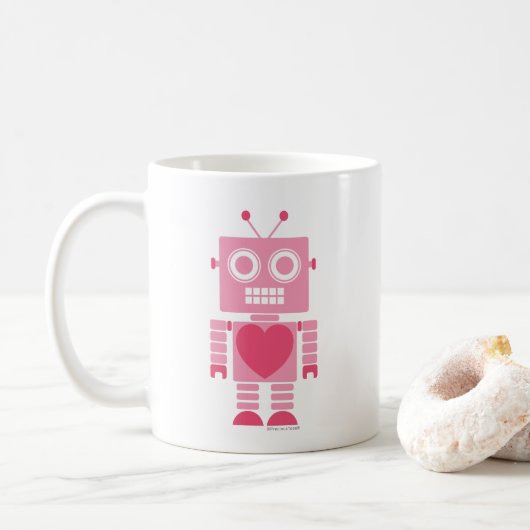 Mug Robot fille mignonne (Avec donut)
