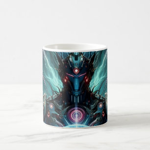 Mug Robot Futuriste Noyau Cosmique Cyberpunk