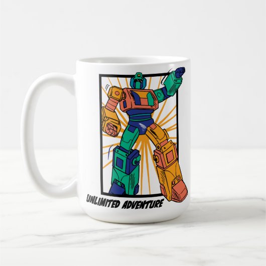Mug Robot Guerrier géant : Aventure illimitée (Gauche)