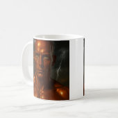 Mug Robot humanoïde enflammé (Devant gauche)
