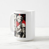 Mug Robot humanoïde IA Design Technologique Futuriste (Devant gauche)
