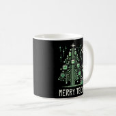 Mug Robot IA avec arbre de Noël Tech - Joyeux Techmas (Devant droit)
