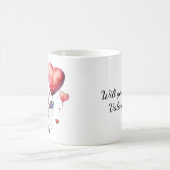 Mug Robot mignon avec un ballon de coeur rouge Saint-V (Centre)