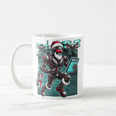 Mug Robot Père Noël propulsé par IA avec drones et Noë (Gauche)