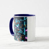 Mug Robot super-héros high-tech avec armure futuriste. (Devant gauche)