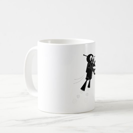 Mug Robot volant noir (Devant gauche)