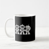 Mug Robots binaires drôles 01 10 11 robot de codage mi (Gauche)