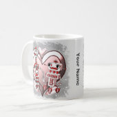 Mug Robots de science-fiction amoureux (Devant gauche)