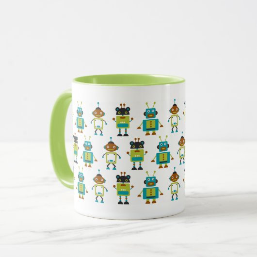 Mug Robots joyeux (Devant gauche)