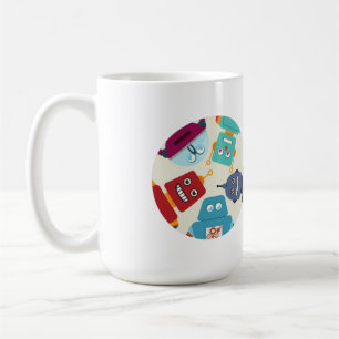 Mug robots qui regardent vers le bas