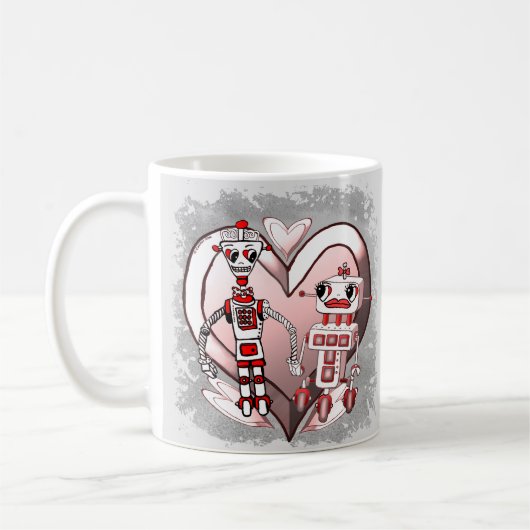 Mug robots scifi amoureux (Gauche)