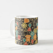Mug Robots sur brun (Devant gauche)