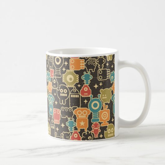 Mug Robots sur brun (Droite)