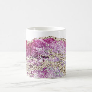 Mug Roche de parties scintillantes d'or d'agate