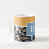 Mug Rocher de plage bleu orangé (Devant gauche)