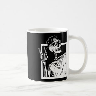Mug Rocher Skeleton main Halloween Costume Funny Rocke
