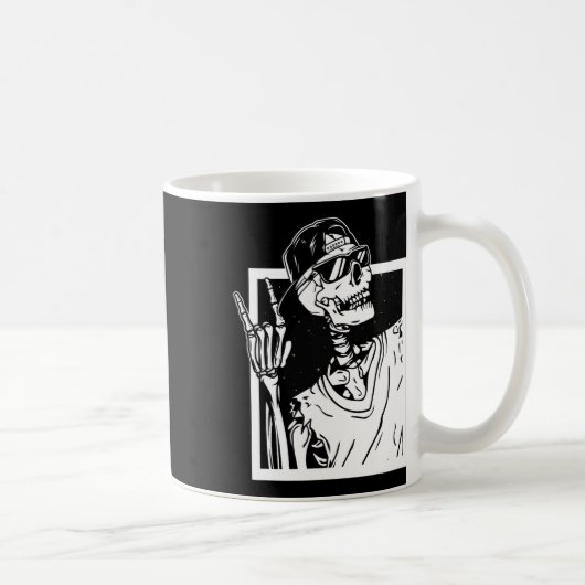 Mug Rocher Skeleton main Halloween Costume Funny Rocke (Droite)