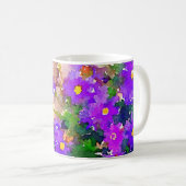Mug Roches à fleurs violettes Aquarelle 2 (Devant droit)