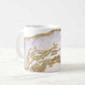 Mug *~* Rock Agate Aquarelle Géode Gold Parties scinti (Devant gauche)