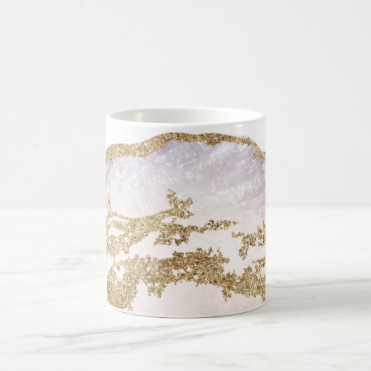 Mug *~* Rock Agate Aquarelle Géode Gold Parties scinti (Centre)