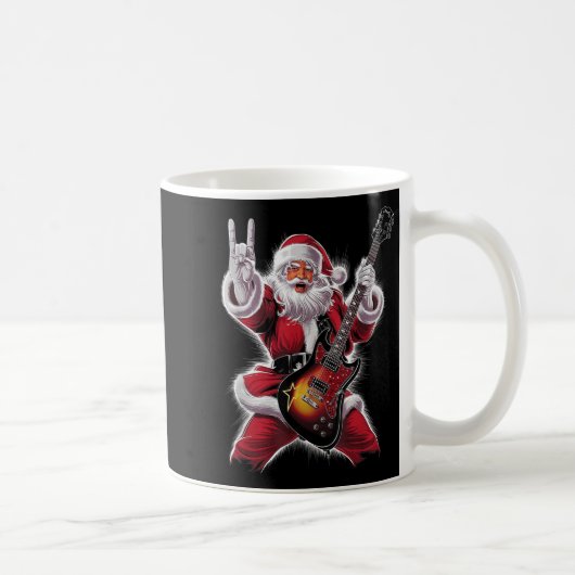Mug Rock & Roll Christmas Santa Claus Guitar Playe (Droite)