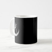Mug Rock And Roll Skeleton Jouer Guitare Rock Sur Lune (Devant gauche)