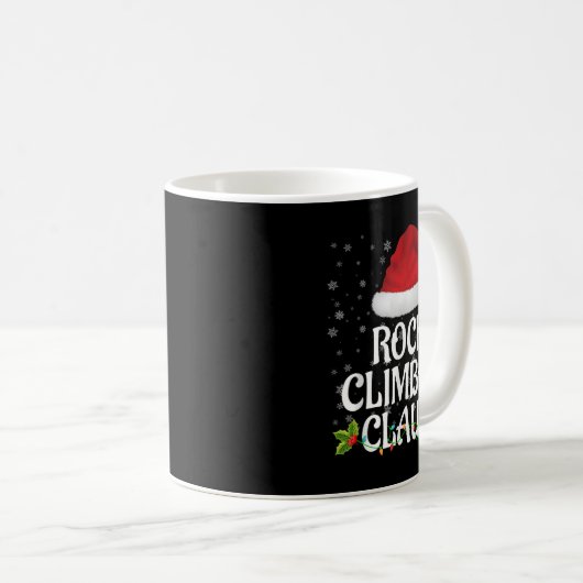 Mug Rock Climber Claus Christmas Lights Pajama Family (Devant droit)