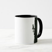 Mug Rock Climbing Mountain Climber Silhouette (Devant droit)