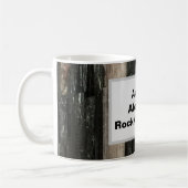 Mug Rock Collector Humoristique noir blanc rayé pierre (Gauche)