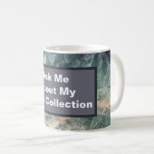 Mug Rock Collector Humour violet vert pierre polie (Devant droit)