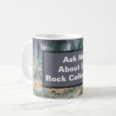Mug Rock Collector Humour violet vert pierre polie (Devant gauche)
