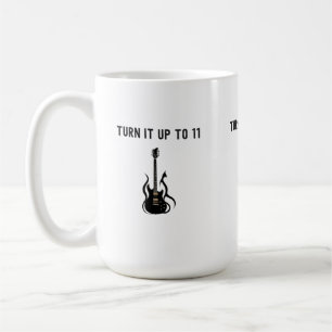 Mug Rock Guitar “Turn It Up to 11” Graphic Design