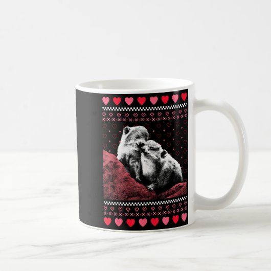 Mug Rock Hyrax Valentine's Day Ugly Sweater Style (Droite)