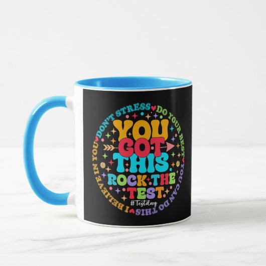 Mug Rock Le Jour De Test De L'Enseignant De Test Vous (Gauche)
