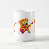 Mug **Rock ’n’ Roll Pizza – Tranche drôle qui joue de (Centre)