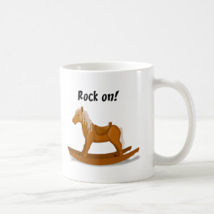 Mug Rock On Rocking Horse Cute Kids Cartoon Art