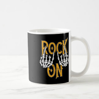 Mug Rock On Skeleton Mains Rock Et Roll Metal Concert