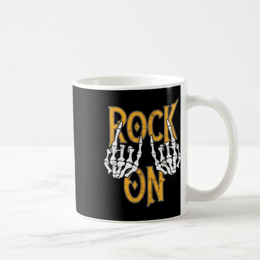 Mug Rock On Skeleton Mains Rock Et Roll Metal Concert (Droite)