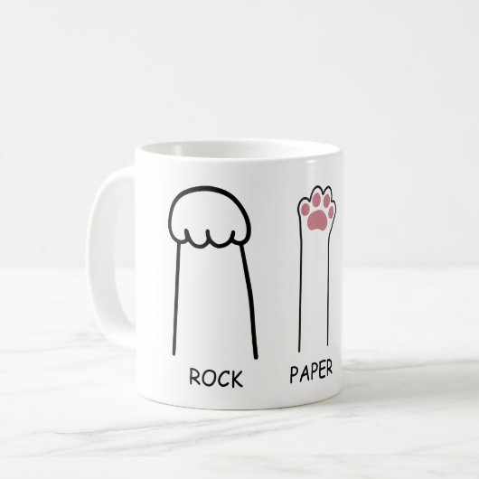 Mug Rock, Papier, Ciseaux (Devant gauche)
