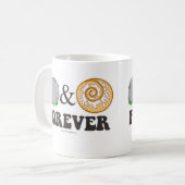 Mug Rock Roll Forever Cartoon Repas Musique Moto (Devant gauche)