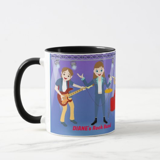 Mug Rock Star Girl Band Anniversaire (Gauche)