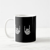 Mug Rock Star Rock Skeleton Hands Rocker Funny Hall (Gauche)