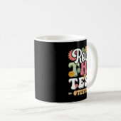 Mug Rock The Test Testing Day Groovy Motivational Teac (Devant droit)